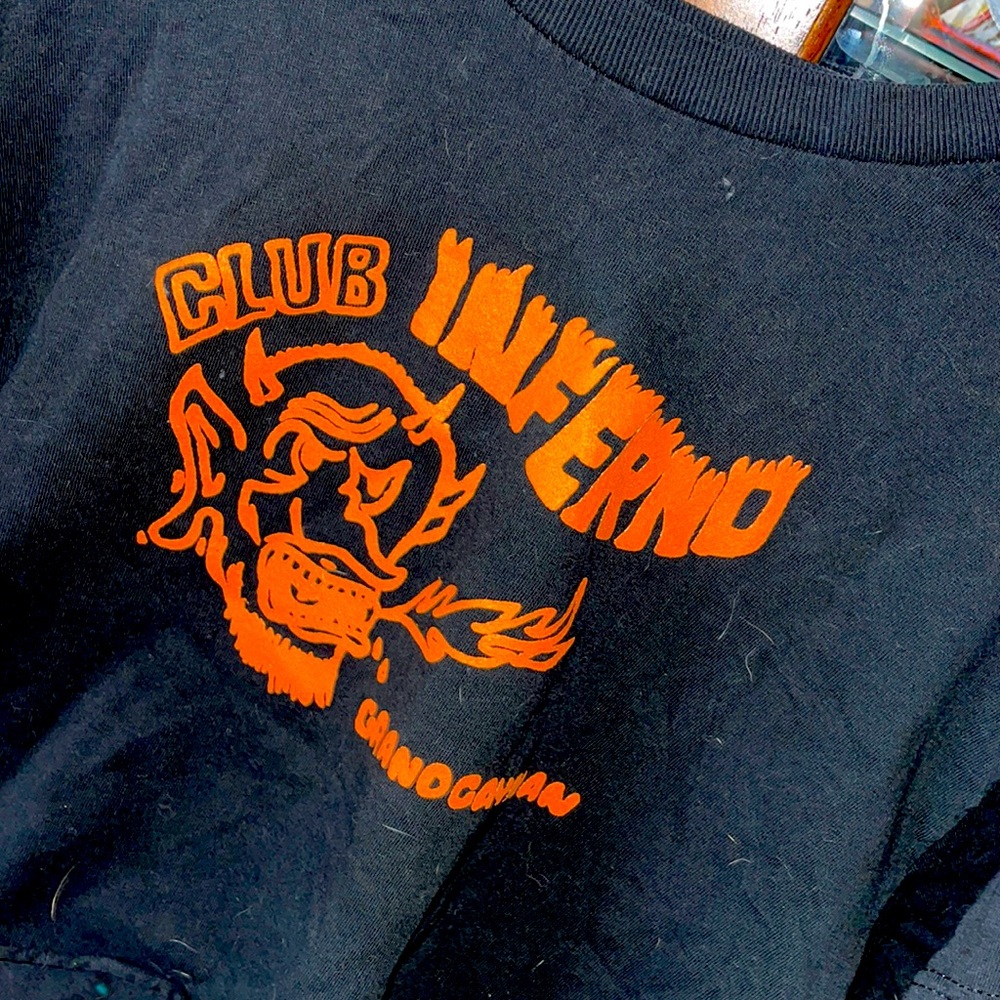 Journeys cute black crop top club inferno